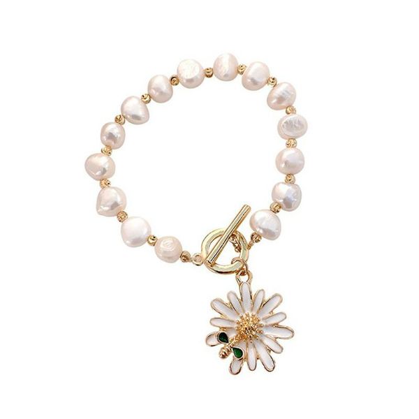 link, chain light luxury korea's pearl daisy bracelet female niche design advanced simple temperament, Black
link, chain light luxury korea's pearl daisy bracelet female niche design advanced simple temperament, Black