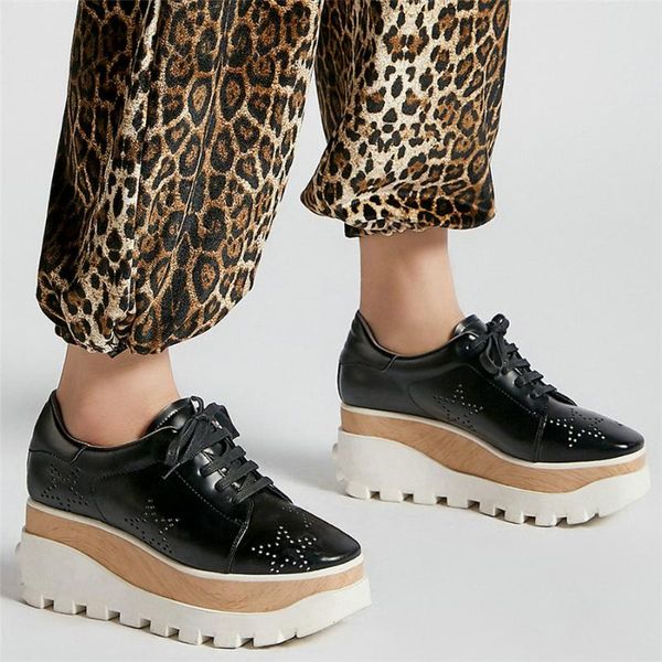 boots punk creepers women lace up cow leather wedges high heel ankle female breathable square toe fashion sneakers casual shoes, Black
boots punk creepers women lace up cow leather wedges high heel ankle female breathable square toe fashion sneakers casual shoes, Black