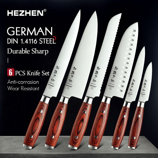 hezhen 1-6pc knife sets carving chef bread santoku utiity paring pakka wood hande & stainess stee rivet kitchen too
hezhen 1-6pc knife sets carving chef bread santoku utiity paring pakka wood hande & stainess stee rivet kitchen too