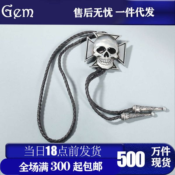 denim shirt tie buckle necklace hip hop fashion woven rope leather necklace, Silver
denim shirt tie buckle necklace hip hop fashion woven rope leather necklace, Silver