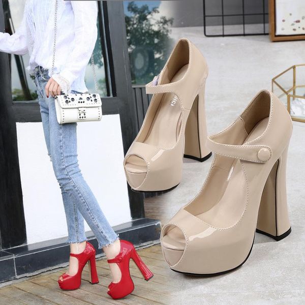 ladies' elegant shoes european style fashion thick high heels with platform 5 colors peep toe female pumps size 35--46 oulyyyogo, Black
ladies' elegant shoes european style fashion thick high heels with platform 5 colors peep toe female pumps size 35--46 oulyyyogo, Black