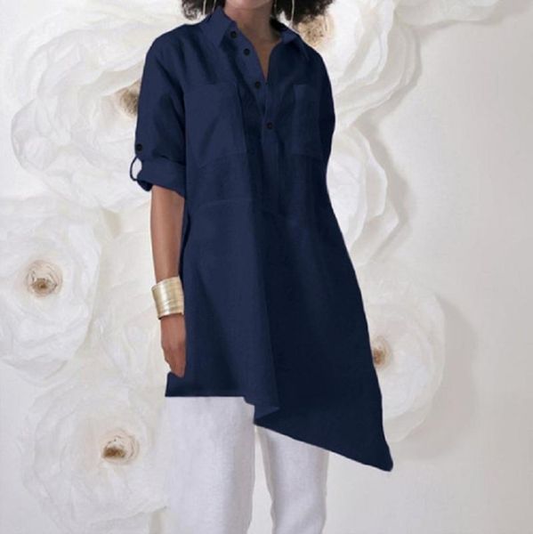 women's blouses & shirts blouse women casual solid irregular harajuku o-neck short sleeve pockets vintage ladies' long sleeves, White
women's blouses & shirts blouse women casual solid irregular harajuku o-neck short sleeve pockets vintage ladies' long sleeves, White