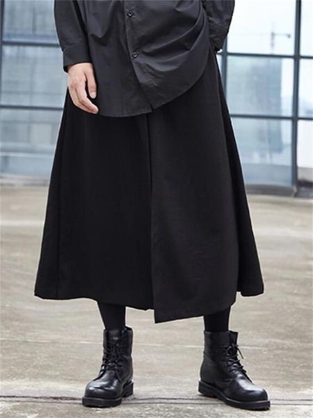men's pants man wide leg trouser skirt spring and autumn brunet casual singer personality layer splicing large size, Black
men's pants man wide leg trouser skirt spring and autumn brunet casual singer personality layer splicing large size, Black