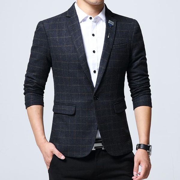 men's jackets 2021 brand clothing blazer classic lattice one button men slim fit suit homme jacket size 5xl, Black;brown
men's jackets 2021 brand clothing blazer classic lattice one button men slim fit suit homme jacket size 5xl, Black;brown