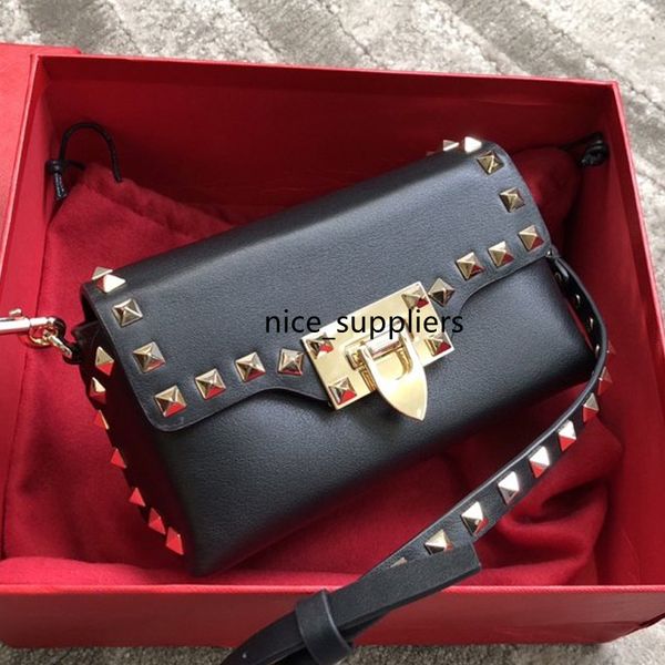 handbags travel luggage crossbody bag wholesale genuine leather rivet buckle plain women shoulder bags