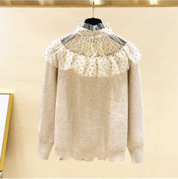 women's sweaters est elegant mesh patchwork turtleneck pullovers long sleeve autumn/winter ruffles women c uwmk, White;black
women's sweaters est elegant mesh patchwork turtleneck pullovers long sleeve autumn/winter ruffles women c uwmk, White;black