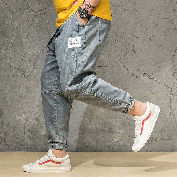 fashion brand overweight people plus size light-colored jeans mens extra loose loose harem pants japanese trendy cropped pants ankle banded, Blue
fashion brand overweight people plus size light-colored jeans mens extra loose loose harem pants japanese trendy cropped pants ankle banded, Blue