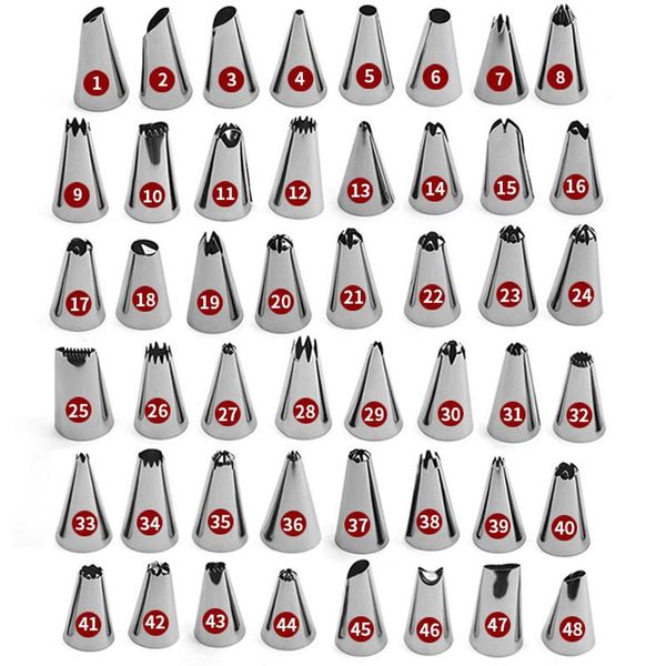 cake decorating 10/24/48pcs/set good quality stainless steel icing piping nozzles pastry tips set cake baking tools accessories
cake decorating 10/24/48pcs/set good quality stainless steel icing piping nozzles pastry tips set cake baking tools accessories