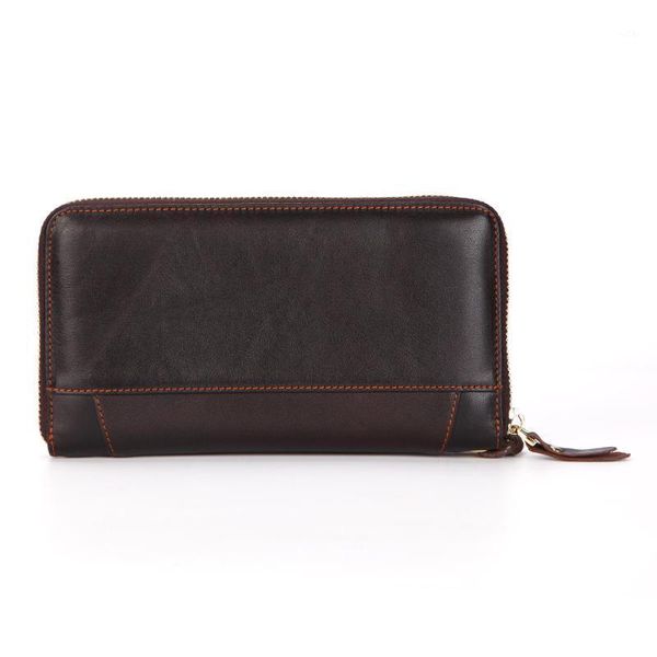 wallets genuine leather men clutch wallet brand male card holder long zipper around travel purse with passport 6.5" phone case1, Red;black
wallets genuine leather men clutch wallet brand male card holder long zipper around travel purse with passport 6.5" phone case1, Red;black