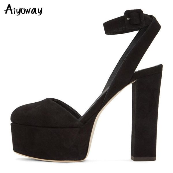 aiyoway spring autumn faux suede round toe chunky heel shoes women fashion ankle strap black platform slingbacks sandals
aiyoway spring autumn faux suede round toe chunky heel shoes women fashion ankle strap black platform slingbacks sandals