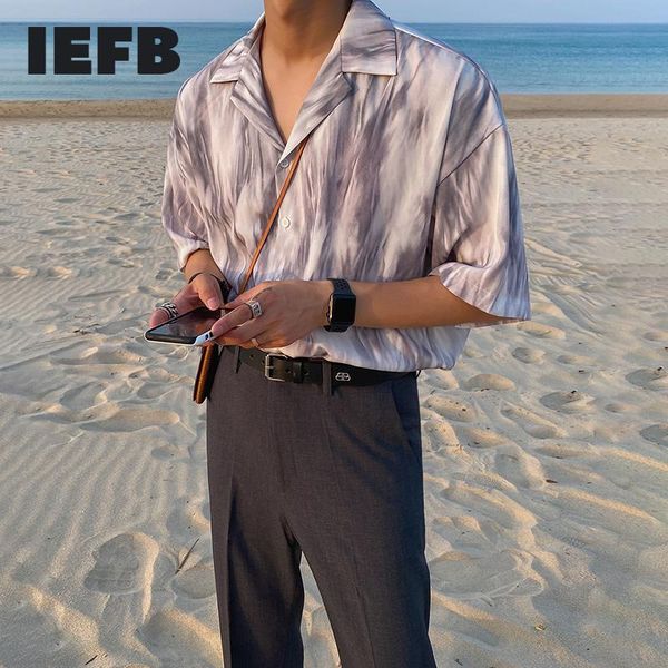 men's casual shirts iefb vintage shirt summer ice silk short sleeve korean fashion handsome oversized notched collar 2021 9y7676, White;black
men's casual shirts iefb vintage shirt summer ice silk short sleeve korean fashion handsome oversized notched collar 2021 9y7676, White;black