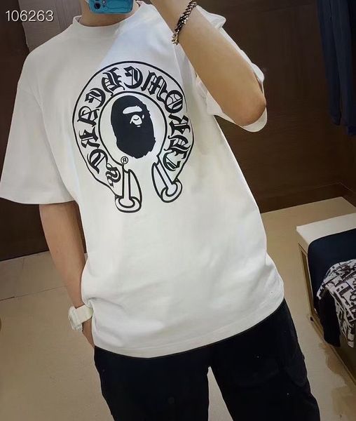 t shirt ch silver croker 21 spring and summer cartoon sanskrit cross printed men's women's casual short sleeve lovers, White;black
t shirt ch silver croker 21 spring and summer cartoon sanskrit cross printed men's women's casual short sleeve lovers, White;black