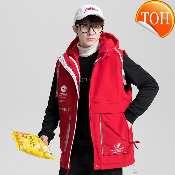 winter hooded sleeveless down jacket men's 80% white duck vest male warm coat letter printed windbreak men, Black
winter hooded sleeveless down jacket men's 80% white duck vest male warm coat letter printed windbreak men, Black