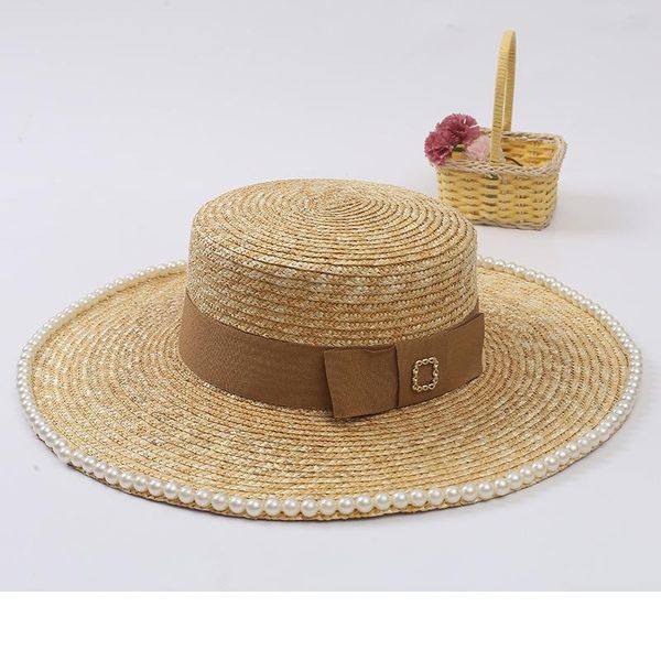 wide brim hats spring summer for women flower beads brimmed jazz panama hat sun visor beach pearl straw, Blue;gray
wide brim hats spring summer for women flower beads brimmed jazz panama hat sun visor beach pearl straw, Blue;gray