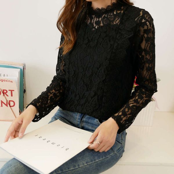 luxury large women's wear thin and versatile lace bottomed new shirt fat mm autumn design chiffon black t-shirt 2021, White
luxury large women's wear thin and versatile lace bottomed new shirt fat mm autumn design chiffon black t-shirt 2021, White