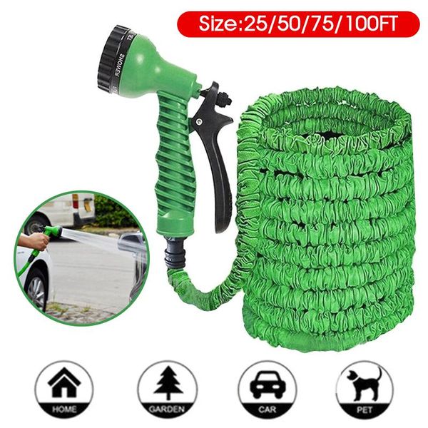 watering equipments expandable garden hose kit 50/75/100ft 7 function spray nozzle sprayer high pressure flexible pipe gardening water
watering equipments expandable garden hose kit 50/75/100ft 7 function spray nozzle sprayer high pressure flexible pipe gardening water