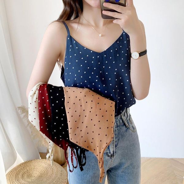 women's tanks & camis fashion chiffon women tank v-neck polkat dots adjustable strap lady, White
women's tanks & camis fashion chiffon women tank v-neck polkat dots adjustable strap lady, White