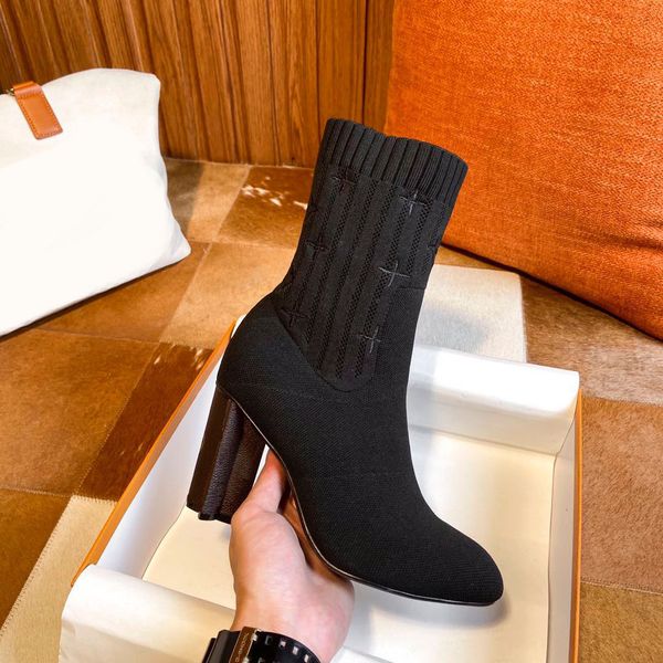 european classic women's socks boots high heel electric embroidery design flying fabric material plum blossom hee l women shoes fashion, Black
european classic women's socks boots high heel electric embroidery design flying fabric material plum blossom hee l women shoes fashion, Black