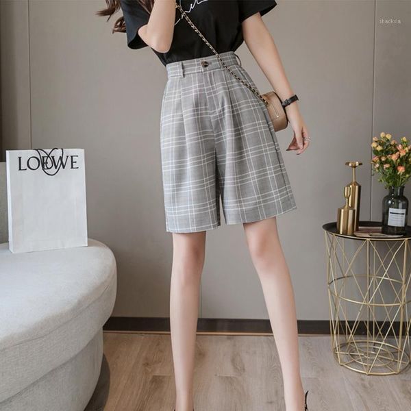 women's shorts women elegant all-match loose straight with belt 2021 high waist summer vintage plaid wide leg female suit mature, White;black
women's shorts women elegant all-match loose straight with belt 2021 high waist summer vintage plaid wide leg female suit mature, White;black