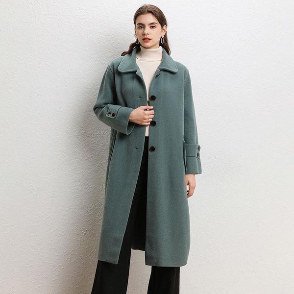 women's wool & blends woolen coat winter mink like double face velvet loose commuting lapel thick wear, Black
women's wool & blends woolen coat winter mink like double face velvet loose commuting lapel thick wear, Black