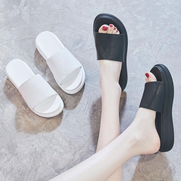 slippers swonco summer shoes genuine leather for women 2021 platform out door slides flat, Black
slippers swonco summer shoes genuine leather for women 2021 platform out door slides flat, Black