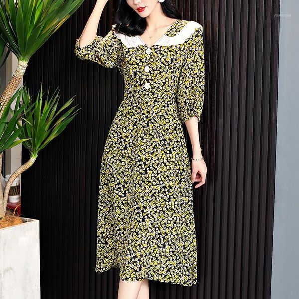 100% real silk summer dresses elegant v-neck patchwork three quarter sleeve elastic waist prairie chic lady a-line print dress casual, Black;gray
100% real silk summer dresses elegant v-neck patchwork three quarter sleeve elastic waist prairie chic lady a-line print dress casual, Black;gray