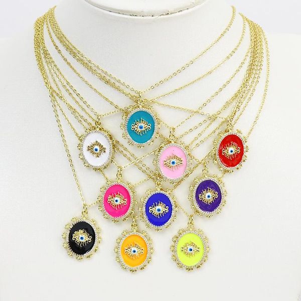 pendant necklaces 10 pcs mix color enamel eyes necklace medal style gift for women fashion jewelry 52021, Silver
pendant necklaces 10 pcs mix color enamel eyes necklace medal style gift for women fashion jewelry 52021, Silver