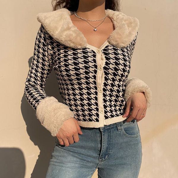 women's knits & tees women cardigan sweaters short coat knitted fur collar long sleeve jacket outerwear knitwear female ladies autumn w, White
women's knits & tees women cardigan sweaters short coat knitted fur collar long sleeve jacket outerwear knitwear female ladies autumn w, White