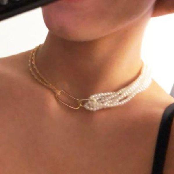 chokers ifmia punk unique chunky thick twist chain charm necklace gothic multi-layered pearl pendant for women trendy party, Golden;silver
chokers ifmia punk unique chunky thick twist chain charm necklace gothic multi-layered pearl pendant for women trendy party, Golden;silver