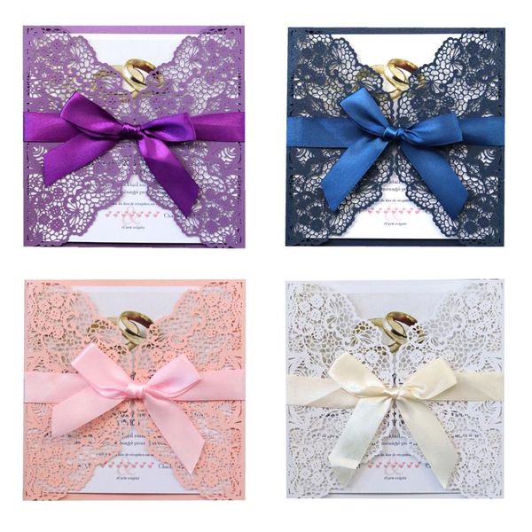 greeting cards 50pcs hollow laser cut wedding invitations elegant lace design engagement invitation card with ribbon envelop decor
greeting cards 50pcs hollow laser cut wedding invitations elegant lace design engagement invitation card with ribbon envelop decor