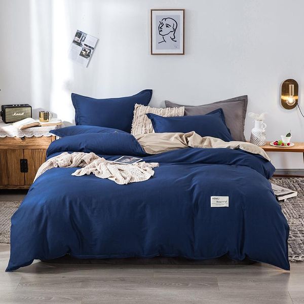 bedding sets solid color cotton twin full double duvet cover luxury fashion flat sheet pillow cases blue bedclothes
bedding sets solid color cotton twin full double duvet cover luxury fashion flat sheet pillow cases blue bedclothes