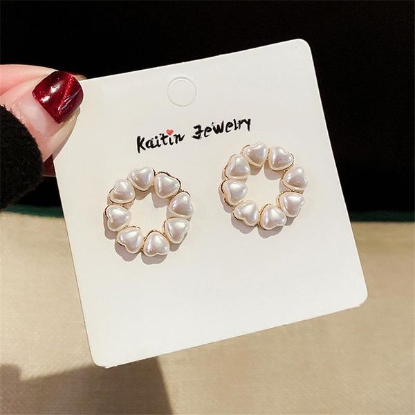 stud heart pearl earrings simple all-match love for women aretes de mujer modernos 2021 fashion jewelry, Golden;silver
stud heart pearl earrings simple all-match love for women aretes de mujer modernos 2021 fashion jewelry, Golden;silver