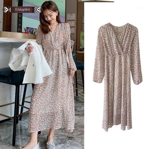 casual dresses long maxi basic wear women fashion sleeve slim waist a line v neck floral printed chiffon dress e002, Black;gray
casual dresses long maxi basic wear women fashion sleeve slim waist a line v neck floral printed chiffon dress e002, Black;gray