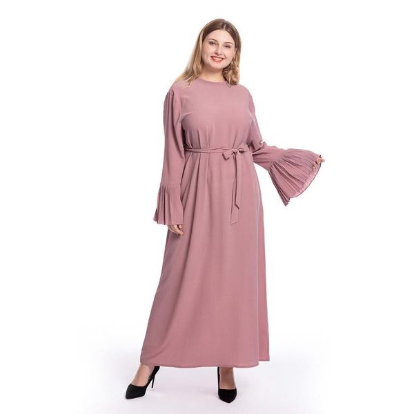 casual dresses loose plus size women dress pleated flare sleeve long with sashes solid muslim robe female clothes ta6114, Black;gray
casual dresses loose plus size women dress pleated flare sleeve long with sashes solid muslim robe female clothes ta6114, Black;gray