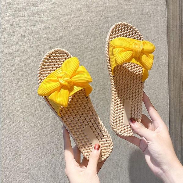 slippers women's summer wear fashion bow non slip sandals comfortable flat bottom beach walking shoes 36-40, Black
slippers women's summer wear fashion bow non slip sandals comfortable flat bottom beach walking shoes 36-40, Black