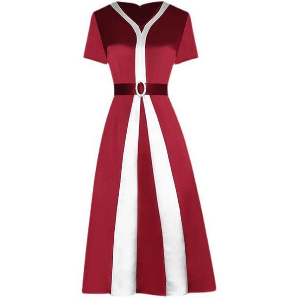 est summer fashion designer runway women's v-neck elegant short sleeve color block mid-length dress 210526, Black;gray
est summer fashion designer runway women's v-neck elegant short sleeve color block mid-length dress 210526, Black;gray