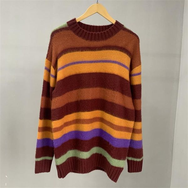 women's sweaters women fashion winter vintage gradient striped knitted macaron loose long sweater, White;black
women's sweaters women fashion winter vintage gradient striped knitted macaron loose long sweater, White;black