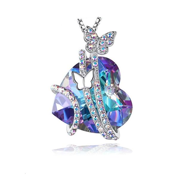 butterfly necklace peach heart crystal clavicle chain, Black
butterfly necklace peach heart crystal clavicle chain, Black