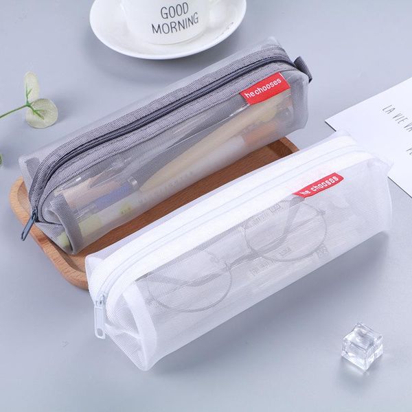 pencil cases simple transparent mesh bags large-capacity pen bag cute storage case for student school supplies korea stationery
pencil cases simple transparent mesh bags large-capacity pen bag cute storage case for student school supplies korea stationery