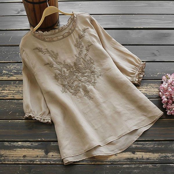 women's blouses & shirts women 2021 casual cotton embroidery o-neck short sleeve blouse shirt loose ruffle female camisas de mujer, White
women's blouses & shirts women 2021 casual cotton embroidery o-neck short sleeve blouse shirt loose ruffle female camisas de mujer, White