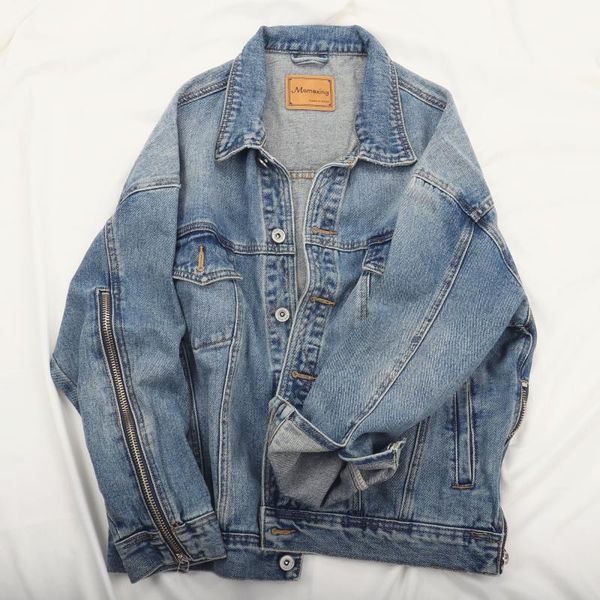 women's jackets spring autumn vintage wash blue zipper splice long sleeve denim jacket women loose basic jeans coat outerwear female st, Black;brown
women's jackets spring autumn vintage wash blue zipper splice long sleeve denim jacket women loose basic jeans coat outerwear female st, Black;brown