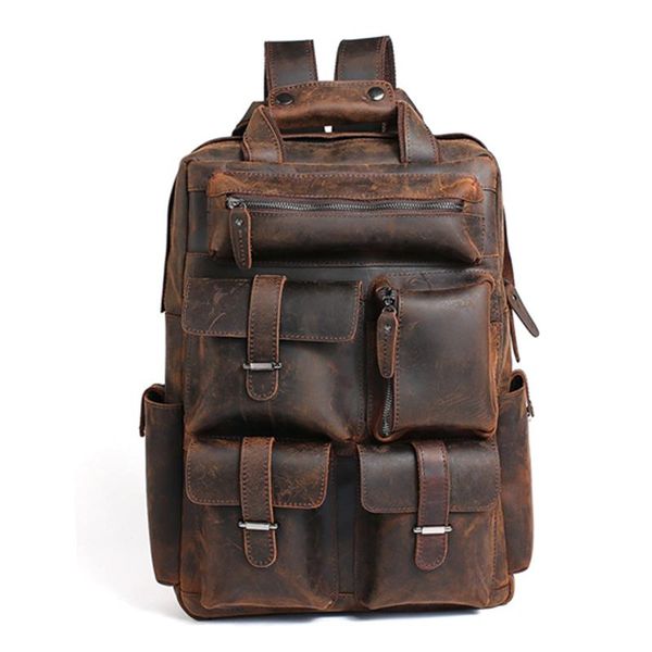 backpack men's crazy horse genuine leather designer schoolbag for 15 inch lapbag tactical daypack men
backpack men's crazy horse genuine leather designer schoolbag for 15 inch lapbag tactical daypack men