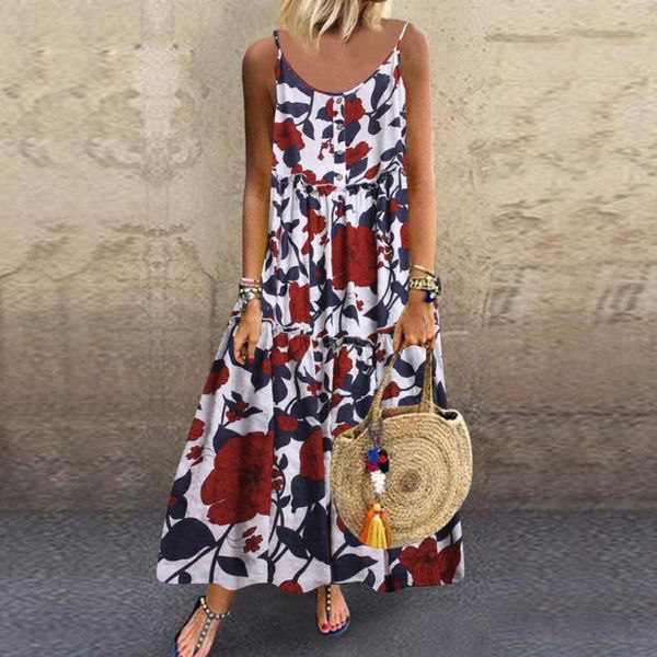 casual dresses flower print woman dress loose jurken sleeveless boho retro vestidos largos verano plus size for women, Black;gray
casual dresses flower print woman dress loose jurken sleeveless boho retro vestidos largos verano plus size for women, Black;gray