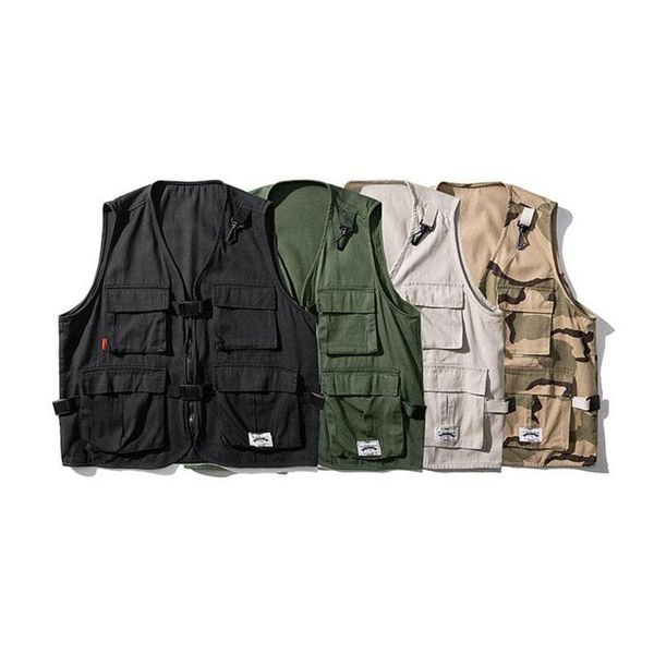 men's vests 4 colors camouflage ins vest pockets men vintage casual loose waistcoat street all match sleeveless jacket coat spring summ, Black;white
men's vests 4 colors camouflage ins vest pockets men vintage casual loose waistcoat street all match sleeveless jacket coat spring summ, Black;white
