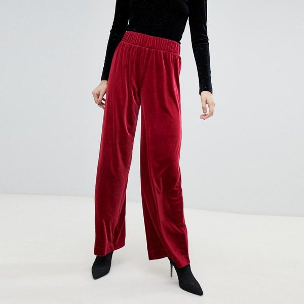 women's pants & capris red velvet pleated wide-leg women autumn winter elastic waist trousers casual wide leg loose plus size xxl, Black;white
women's pants & capris red velvet pleated wide-leg women autumn winter elastic waist trousers casual wide leg loose plus size xxl, Black;white