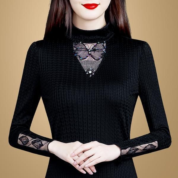 women's blouses & shirts women 2021 autumn winter fashion lace large size long-sleeve shirt female thick warm blouse mujer camisetas b, White
women's blouses & shirts women 2021 autumn winter fashion lace large size long-sleeve shirt female thick warm blouse mujer camisetas b, White
