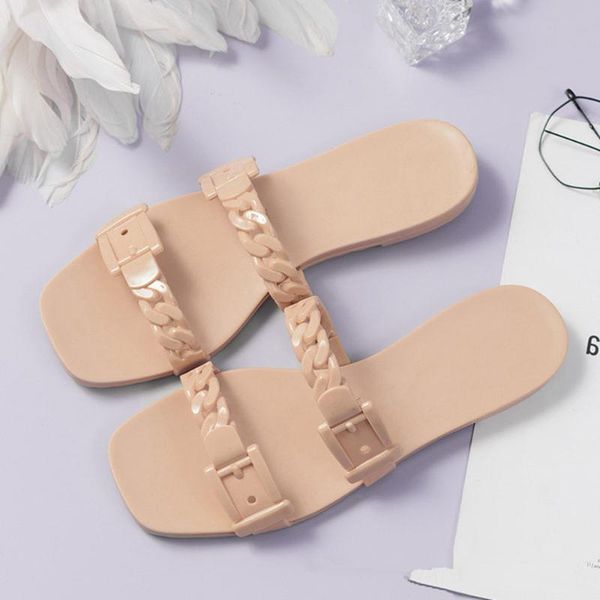 slippers termainoov women flats square toe beach shoes chain jelly pvc sliders fashion flip flops, Black
slippers termainoov women flats square toe beach shoes chain jelly pvc sliders fashion flip flops, Black