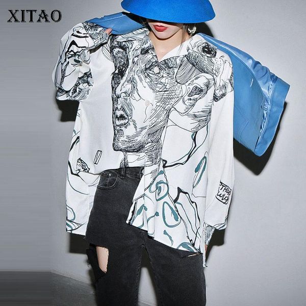 women's blouses & shirts xitao print pattern blouse fashion 2021 spring summer full sleeve single breast casual minority style shirt xj, White
women's blouses & shirts xitao print pattern blouse fashion 2021 spring summer full sleeve single breast casual minority style shirt xj, White