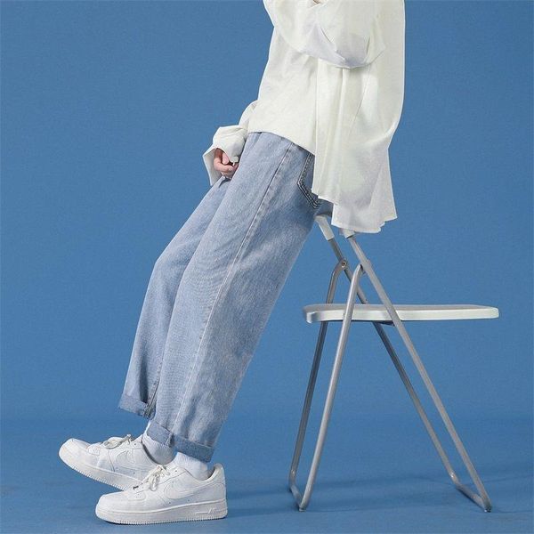 men's jeans neploha fashion straight loose casual pants harajuku solid color cotton female streetwear man denim, Blue
men's jeans neploha fashion straight loose casual pants harajuku solid color cotton female streetwear man denim, Blue