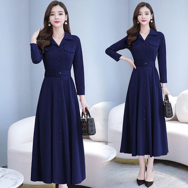 casual dresses chic shirt for women spring long sleeve slim cardigan dress with belt high waist big size korean a-line party, Black;gray
casual dresses chic shirt for women spring long sleeve slim cardigan dress with belt high waist big size korean a-line party, Black;gray